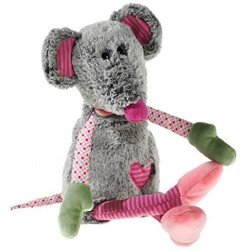 Мека играчка Мишле, сива, 38 см