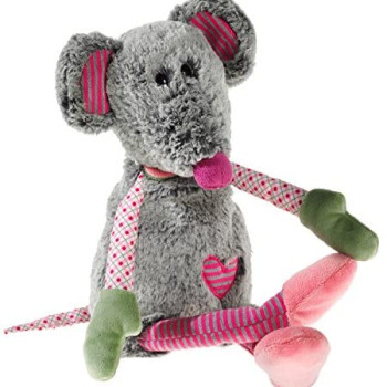 Плюшено мишле, сиво, 38 см