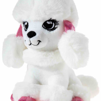 Плюшен Пудел, бял, 24 см