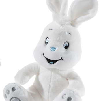 Плюшена играчка Бяло зайче, 23 см.