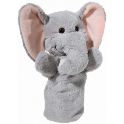 Кукла за театър, Слон с розови уши, 28 см.