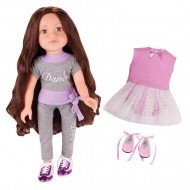 Комплект кукла Дарси, 46 см.,  с много дълга коса за прически и комплект дрехи и обувки