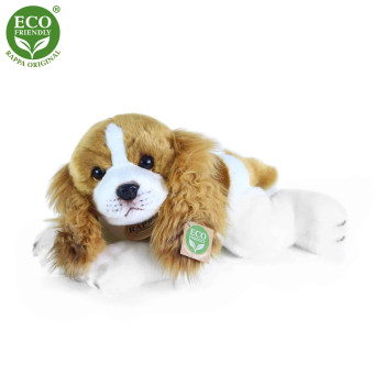 Плюшено Куче Кавалер Кинг Чарлз Шпаньол, лежащо, 30 см.