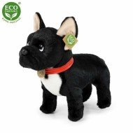 Плюшено Куче Френски булдог, черен, стоящ, 30 см. Плюшено Куче Френски булдог, черен, стоящ, 30 см.