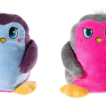 Плюшено птиченце Боб с две лица, 15 см