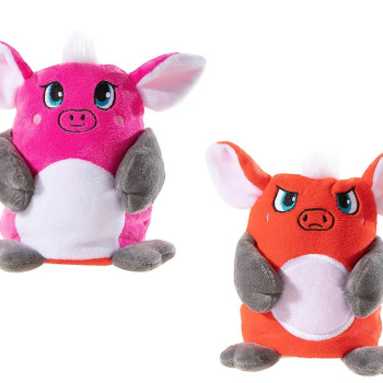 Плюшено прасенце Анина с две лица, 15 см