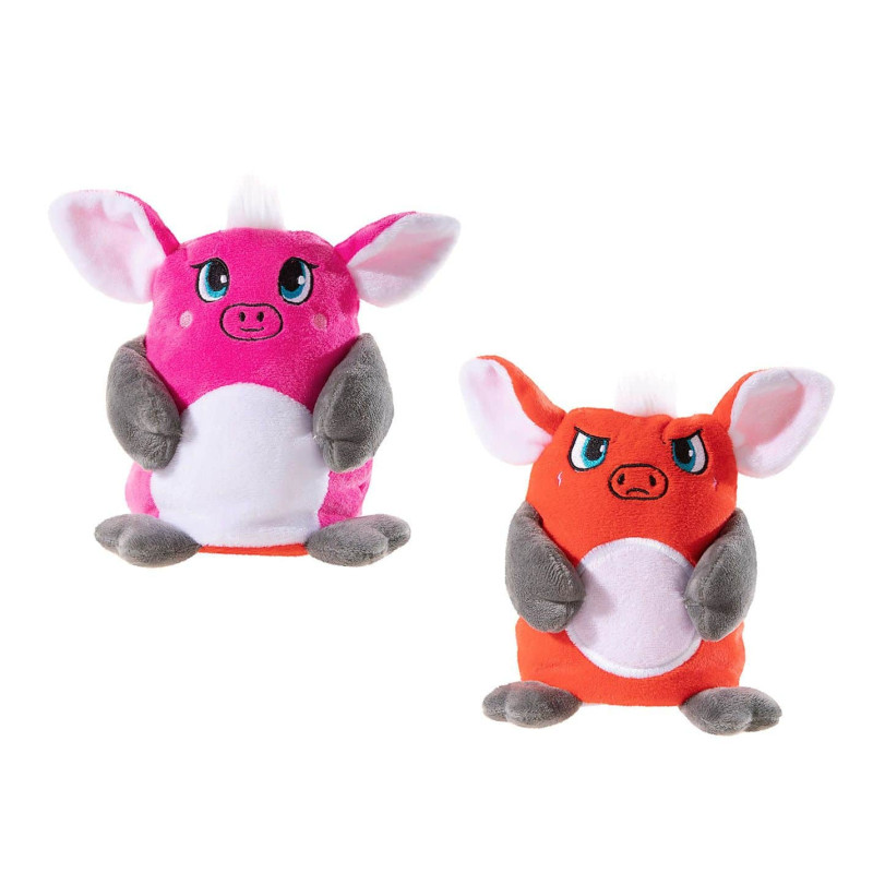 Плюшено прасенце Анина с две лица, 15 см