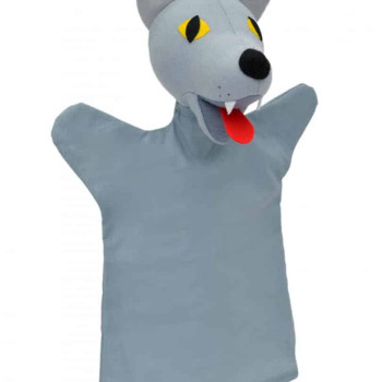 Кукла за театър Добрият сив вълк, 28 см.