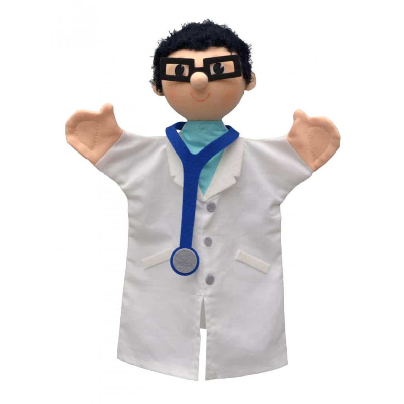 Кукла за театър Лекар, 27 см.