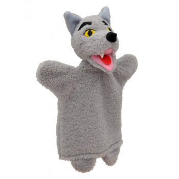 Кукла за театър Вълк, сив, 30 см.