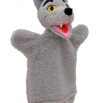 Кукла за театър Вълк, сив, 30 см.