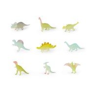 Комплект фигурки Динозаври, светещи в тъмното - 9 броя, 6-7 см.