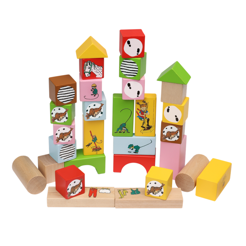 Дървен конструктор Пипи, 30 части