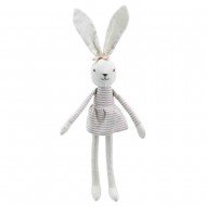 Играчка от лен Зайче, момиченце, 27 см.