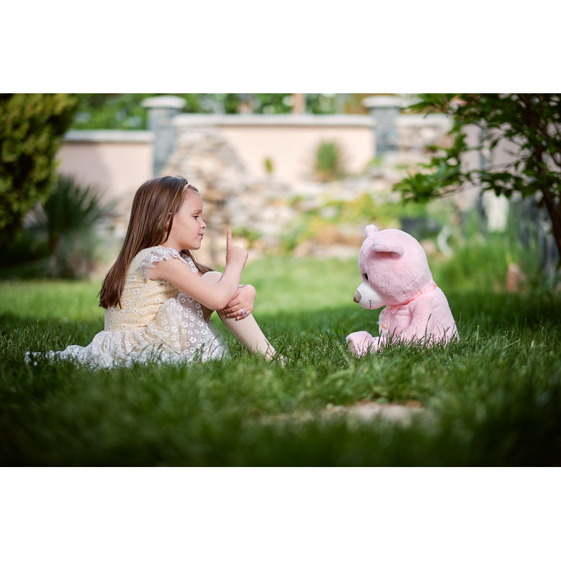 Плюшено мече Маги, розово, 50 см