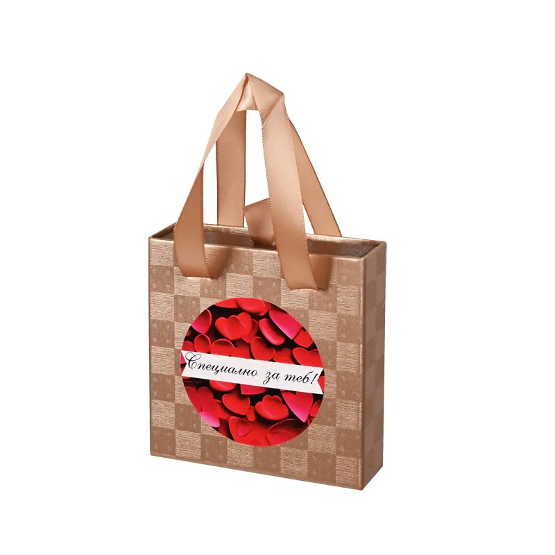 Подаръчен комплект с луксозен ключодържател Сърце и огледало