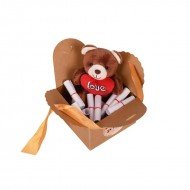 Kомплект 10 Причини да те Обичам с плюшено мече в кафяво
