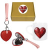 Луксозен комплект с ключодържател, огледало Сърце и чаша