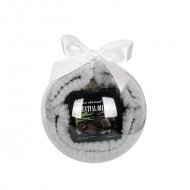 Подаръчен комплект за спа с органичен сапун "Бамбуков въглен" в ПВЦ топка