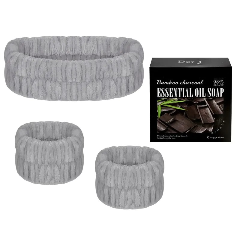 Подаръчен комплект за спа с органичен сапун Бамбуков въглен