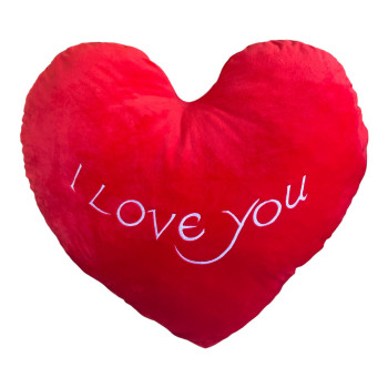 Плюшено сърце I Love you, червено, 65 см