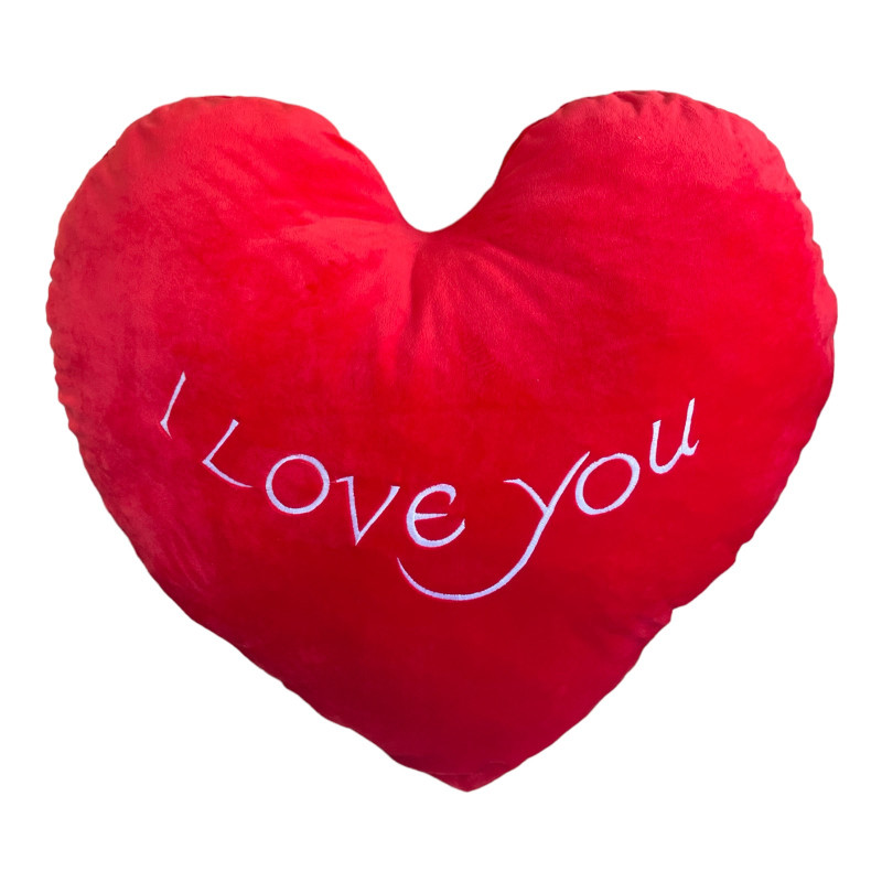 Плюшено сърце I Love you, червено, 65 см