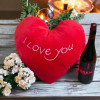 Плюшено сърце I Love you, червено, 27 см
