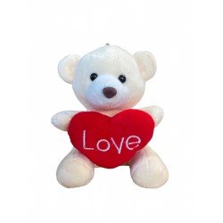 Плюшено мече със сърце LOVE