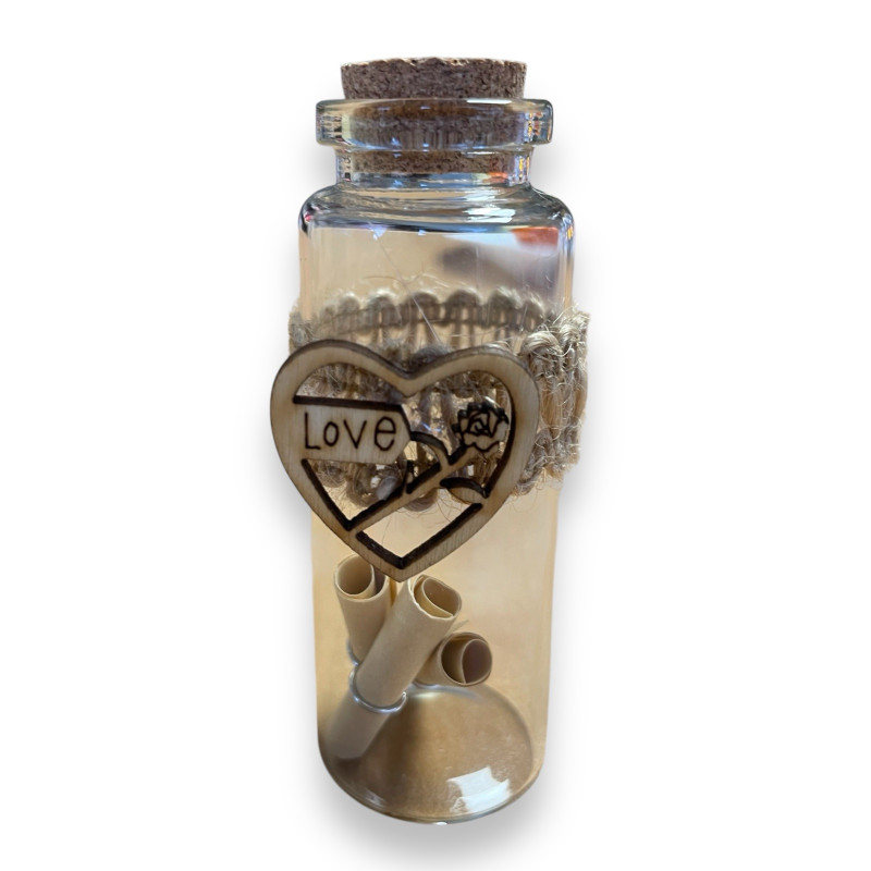 Стъклено шишенце с папирус Love