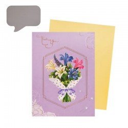 Луксозна 3D картичка - Букет Лилиум