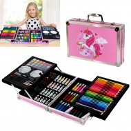 Комплект за рисуване и оцветяване в метален куфар Еднорог/145 части/