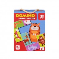 Занимателна игра Домино - Пъзел - Животни /28 елемента/