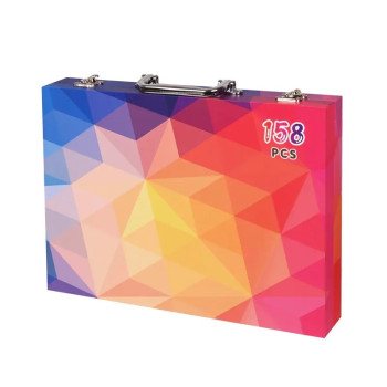 Комплект за рисуване и оцветяване в куфарче, 158 части