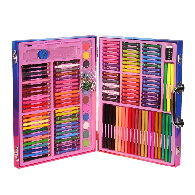 Комплект за рисуване и оцветяване в куфарче, 158 части